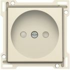 Niko - Centraalplaat stopcontact zonder aarding + kinderveiligheid 21MM cream - 100-66501
