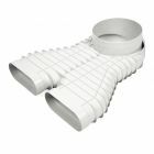 Begetube - Raccordement équerre DN 160 - 2 x ovalduct pour collecteur d’aire en plastique