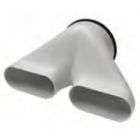 Begetube - Pièce de connexion du tube rond DN 160 sur tube Pr ofi-Air oval duct, 2 x 163x68 mm.