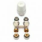 Begetube set de raccordement radiateurs 3 avec vanne en H pour alimentation au sol 506293.