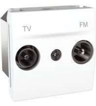 Schneider - Stopcontact Tv/Fm Telenet-Internet Wit - Mgu3.469.18