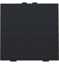 Niko - Home control bouton poussoir quadruple + led black coated - 161-52004