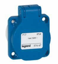 Legrand - Stopcontact Blauw 16A 2P+A 250V - 057667
