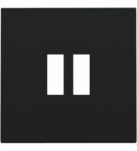 Niko - Centraalplaat dubbele usb-a lader black coated - 161-68001