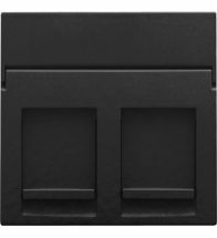 Niko - Plaque centrale pour Data 2Xrj Bakelite Piano Black - 200-65200