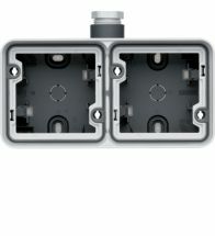 Hager - Boite 2El 2Ent 2M20 Gris Hor - Wna658