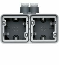 Hager - Boite 2El 2Ent 2M20 Gris Hor - Wna659