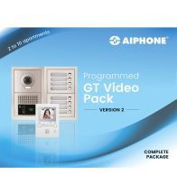 Aiphone Videokit voorgeprogrammeerd 2 appartementen bussysteem inbouw wit - A01008709