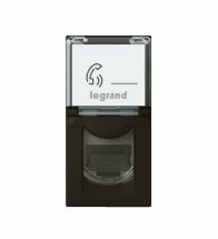 Legrand Mosaic - RJ45 contactdoos CAT6 1 module zwart - 079162L
