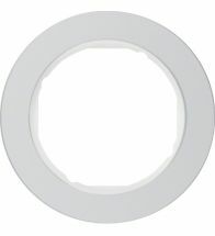Berker - Plaque de recouvrement simple alu/blanc polaire - 10112074