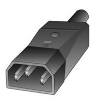 Huppertz Fiche d’appareil noire 22x22x84mm - 5914