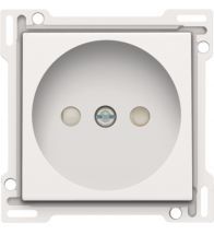 Niko - Centraalplaat stopcontact zonder aarding + kinderveiligheid 21MM white - 101-66501