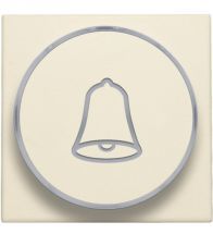 Niko - Set de finition bouton poussoir anneau transparant 'sonnette' cream - 100-64007