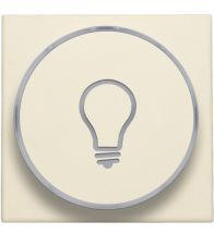 Niko - Set de finition bouton poussoir anneau transparant 'lampe' cream - 100-64008