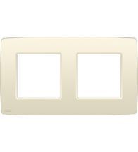 Niko - Afdekplaat tweevoudig horizontaal 71MM cream - 100-76800