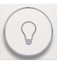 Niko - Centraalplaat drukknop transparante ring 'lamp' white - 101-64008