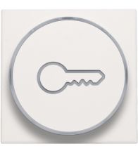 Niko - Centraalplaat drukknop transparante ring 'sleutel' white - 101-64009