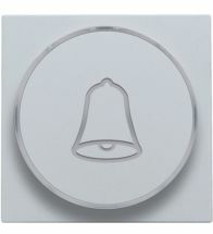 Niko - Plaque centrale Bouton poussoir anneau transparent Belsymb St - 121-64007