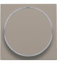Niko - Plaque centrale Bouton poussoir anneau transparent bronze - 123-64006