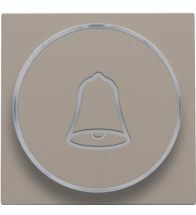 Niko - Plaque centrale Bouton poussoir anneau transparent Belsymb Bs - 123-64007