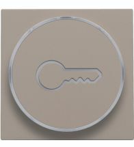 Niko - Plaque centrale Bouton poussoir Anneau transparent Cle Bs - 123-64009