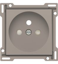 Niko - Centraalplaat stopcontact + penaarde + kinderveiligheid 28,5MM bronze - 123-66601