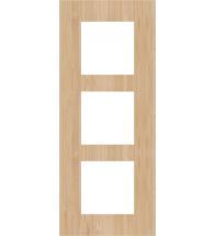 Niko - Plaque de recouvrement triple verticale 60MM bamboo - 156-76300