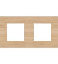 Niko - Afdekplaat tweevoudig horizontaal 71MM bamboo - 156-76800