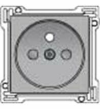 Niko - Centraalplaat Stopcontact 2P+A+V 28,5Mm Zilver - 103-66601