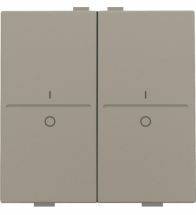 Niko - Plaque centrale Interrupteur double bouton I+O Bronze - 123-00008
