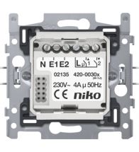 Niko Sokkel met 2 schakelcontacten voor digitale rolluikschakelaar 4A - 420-00300