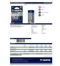 Varta - 'CR123A' 3V BR2/3A - 6205.301.401
