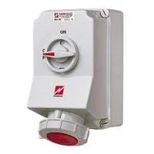 Mennekes Duo wanddoos 63a 5p 6h 400v rood - M5113A