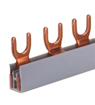 Teco - Peigne conducteur avec fourche 2P 10MM2 18 modules L1-L2-(N) - T10218F