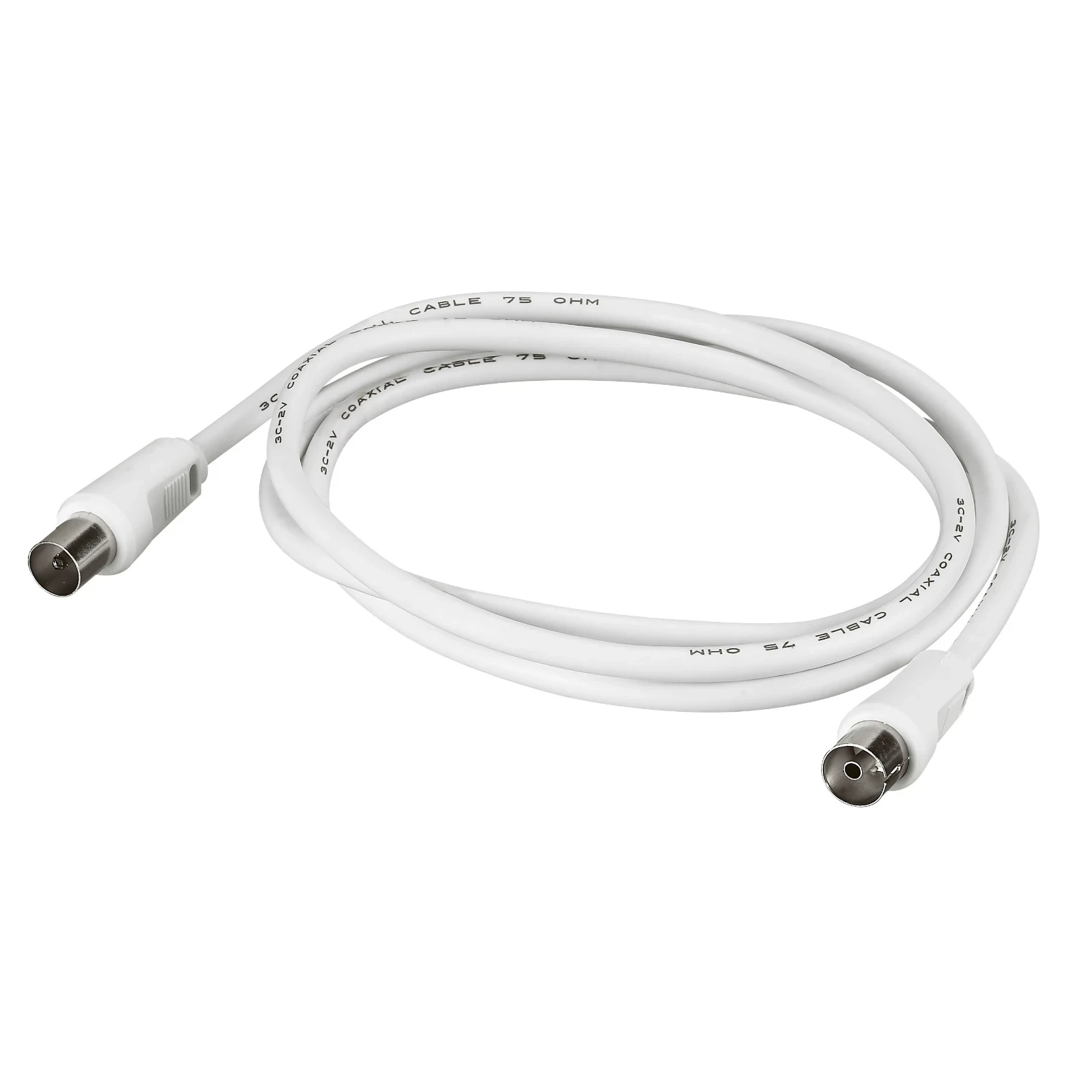 Legrand Cordon de raccordement sur prises TV coaxial (installation mixte) - avec une fiche mâle et une fiche femelle (diamètre 3,52 mm) - longueur 2 m - 091024