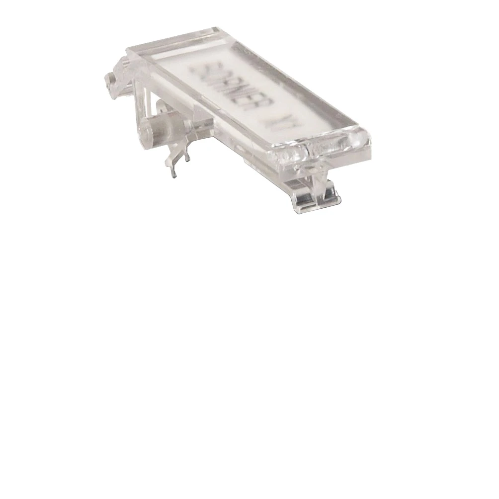 Legrand Porte-étiquette - fixation par translation sur butées de blocage au pas de 8 mm (réf. 394 02/03) - inclinaison variable - polycarbonate transparent - 039596