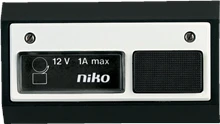 Niko - Toegangscontrole - deurbel 12V~1A incl. lamp, zwart/wit - 05-540-23