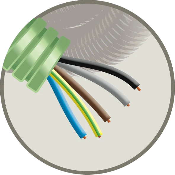 Tube precable sans halogene 16MM vob HO7Z1-U 5G1,5 par 100M