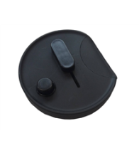 Huppertz Variateur de pied 60-300 W noir à bouton rotatif-poussoir - 0209/N