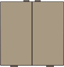 Niko Tweevoudige drukknop voor Niko Home Control, bronze coated - 123-51002