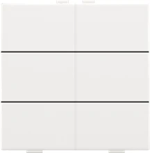 Niko Bouton-poussoir sextuple pour Niko Home Control, couleur white coated - 154-51006
