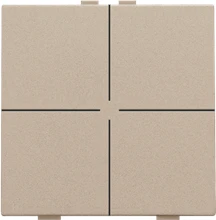 Niko Viervoudige drukknop voor Niko Home Control, champagne coated - 157-51004