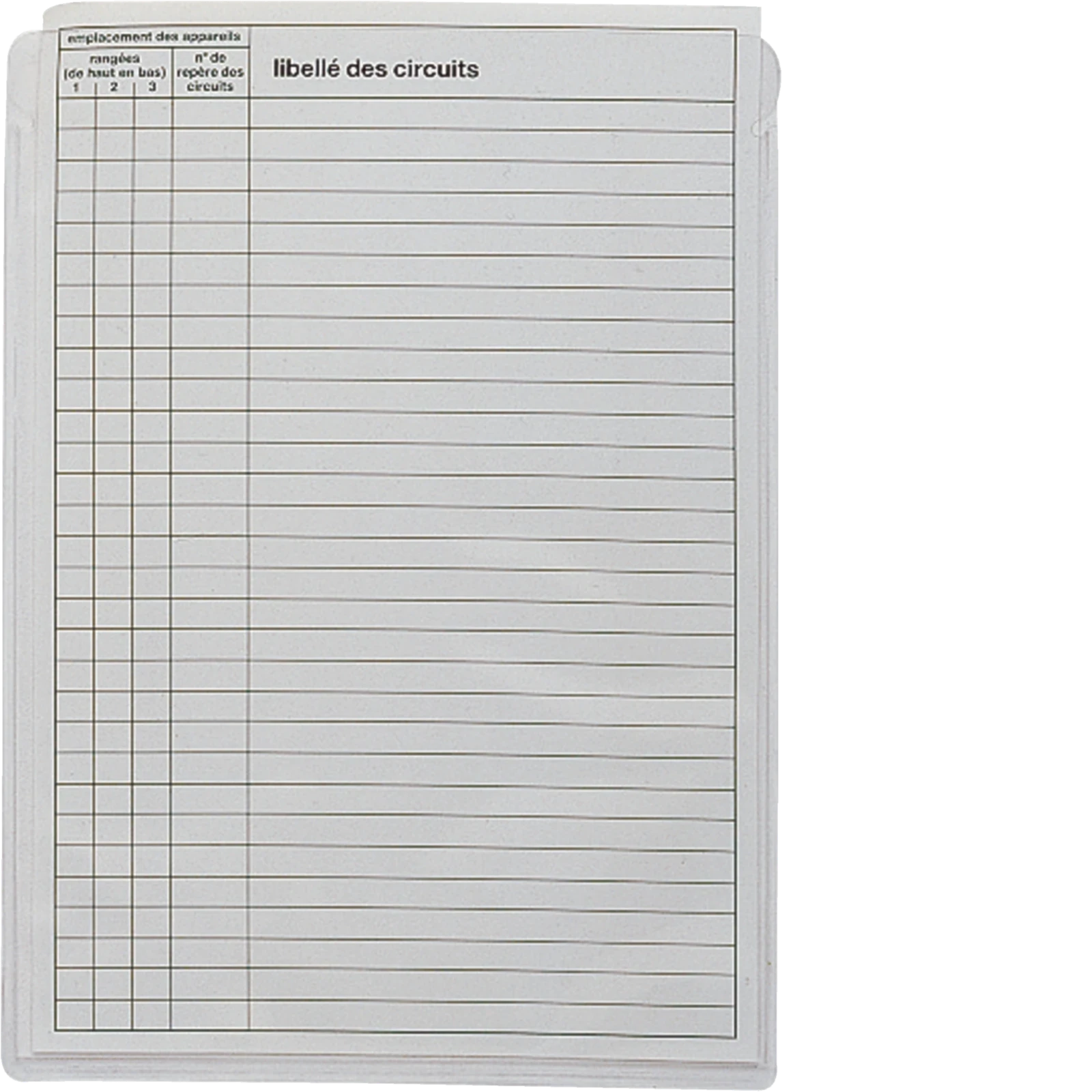 Hager Documenthouder schakelschema set van 10 A5 zelfklevend transparant RAL7035 - GZ06A