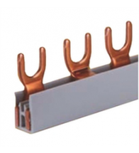 Ftg - Guides peigne avec fourche 2P 10MM2 18 modules L-N - ES 21810