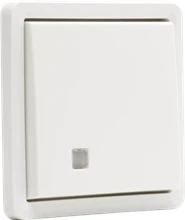 Niko Hydro Bouton-poussoir simple éclairable avec bornes à vis, couleur blanc - 701-30000