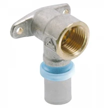 Rbm Raccord à sertir coudé mural pour tube multicouche 16x2mm 1/2"F - 853.04.00