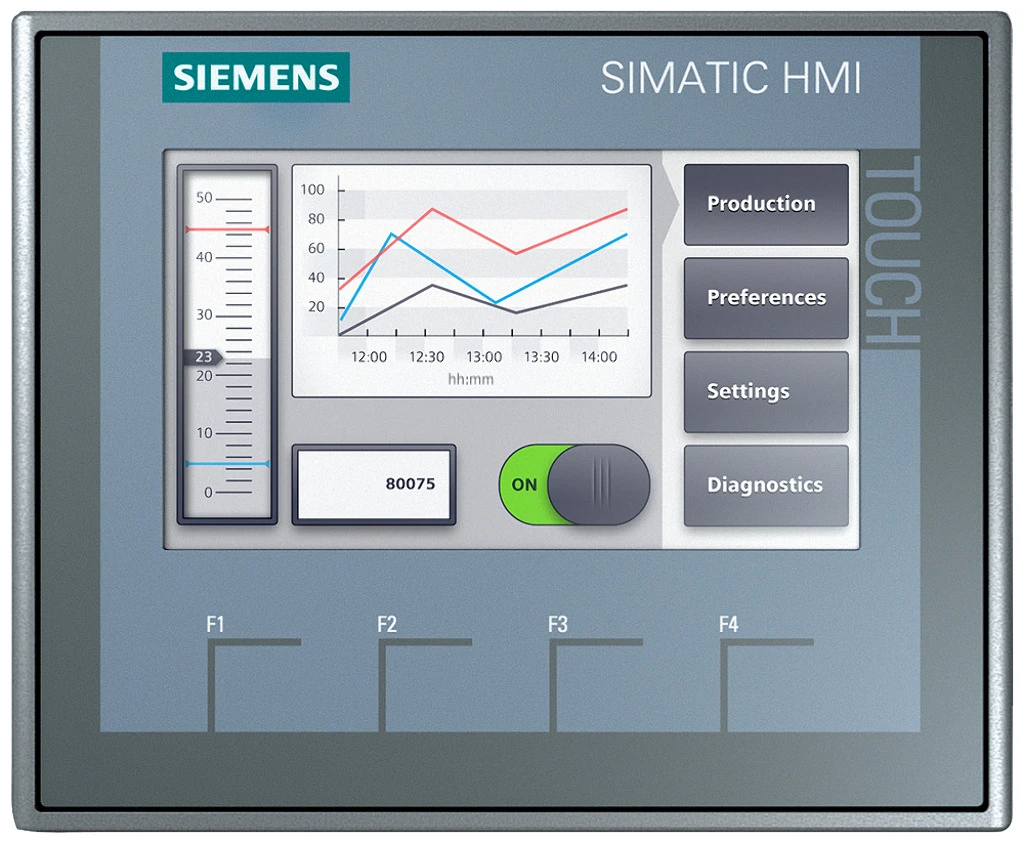 Siemens Pupitre opérateur Simatic HMI KTP400 Basic écran tactile DC 33mm encastrable - 6AV2123-2DB03-0AX0
