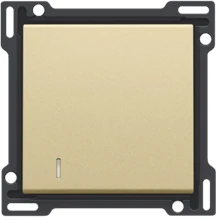 Niko Afwerkingsset met lens voor enkelvoudige schakelaar of drukknop, gold coated - 221-60005