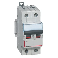 Legrand Disjoncteur modulaire DX3 2P 10 A courbe B 400 V 10 000 A/16 kA - 408940