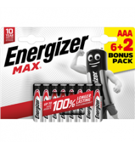 Energizer - Energizer Max Aaa Lr03 Bl6+2 P - Maxaaabl8P